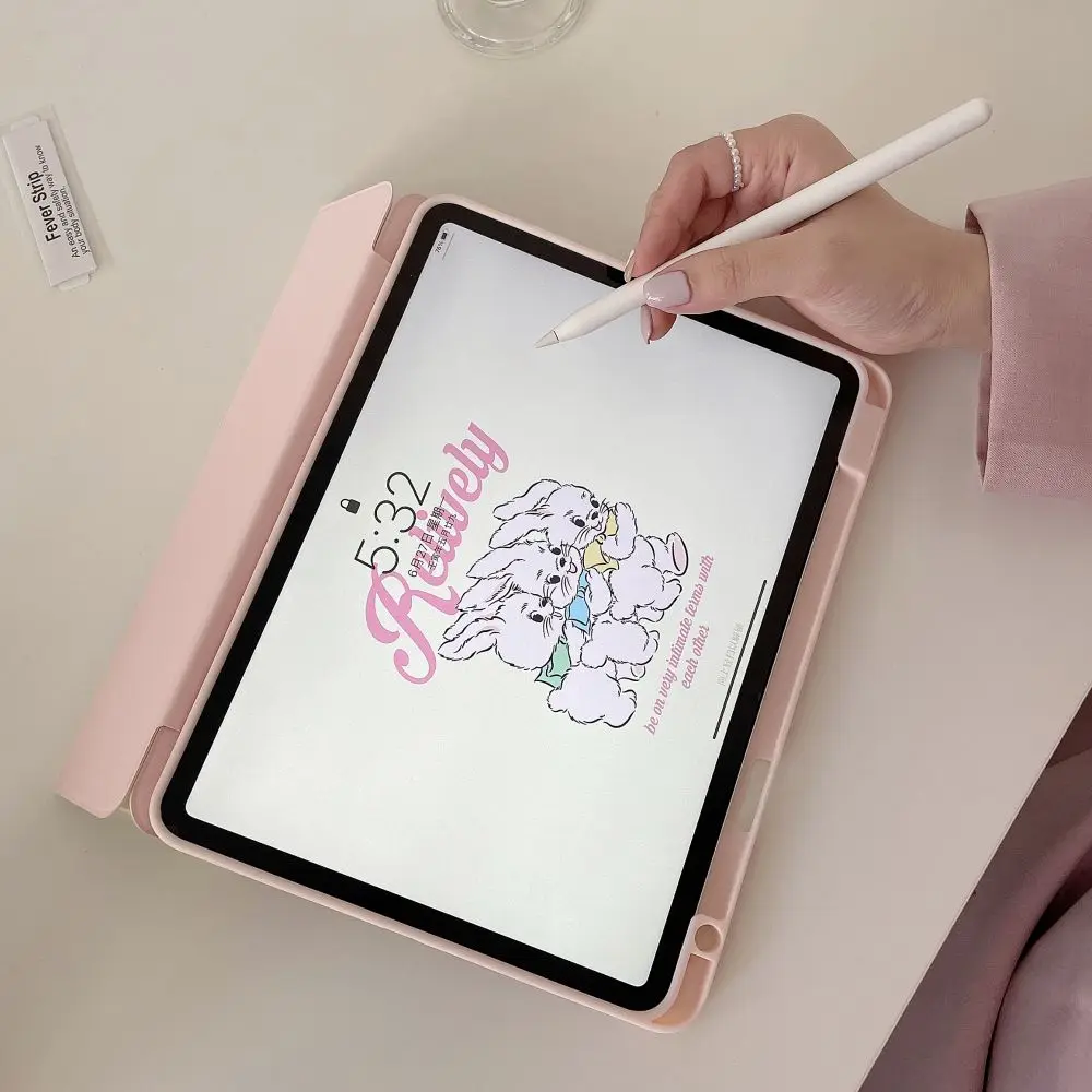 Cute Rabbit Case for 2022 New IPad 10th 10.9 IPad 10.2 10.5 9.7 Pro 12.9 11 Mini 6 Air 5 4 10.9 Cover with Pencil Slot Holder
