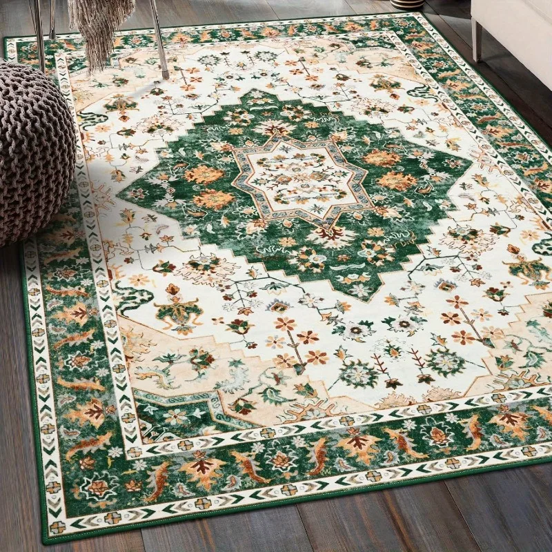 Boho Vintage Tribal Fuchsia Carpet Traditional Türkiye Living Room Home Retro Decor Kitchen Decor Mat Non Slip Creative Gift Rug