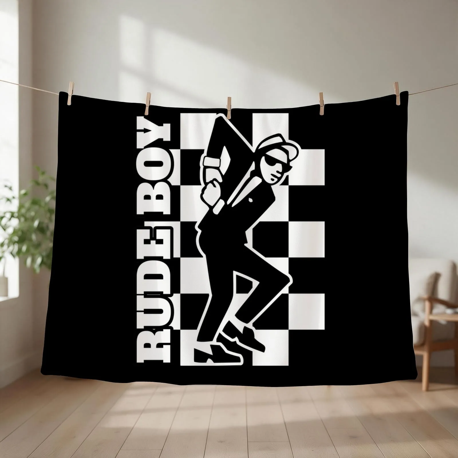 Rude Boy Throw Blanket couch cozy soft plush fuzzy picnic outdoor blanket
