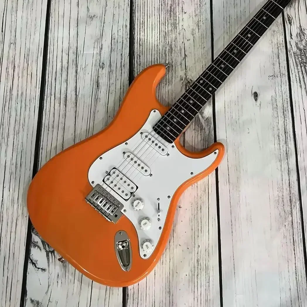 Kostenloser Versand Great Value Orange ST E-Gitarre Palisander Griffbrett Mahagoni Korpus