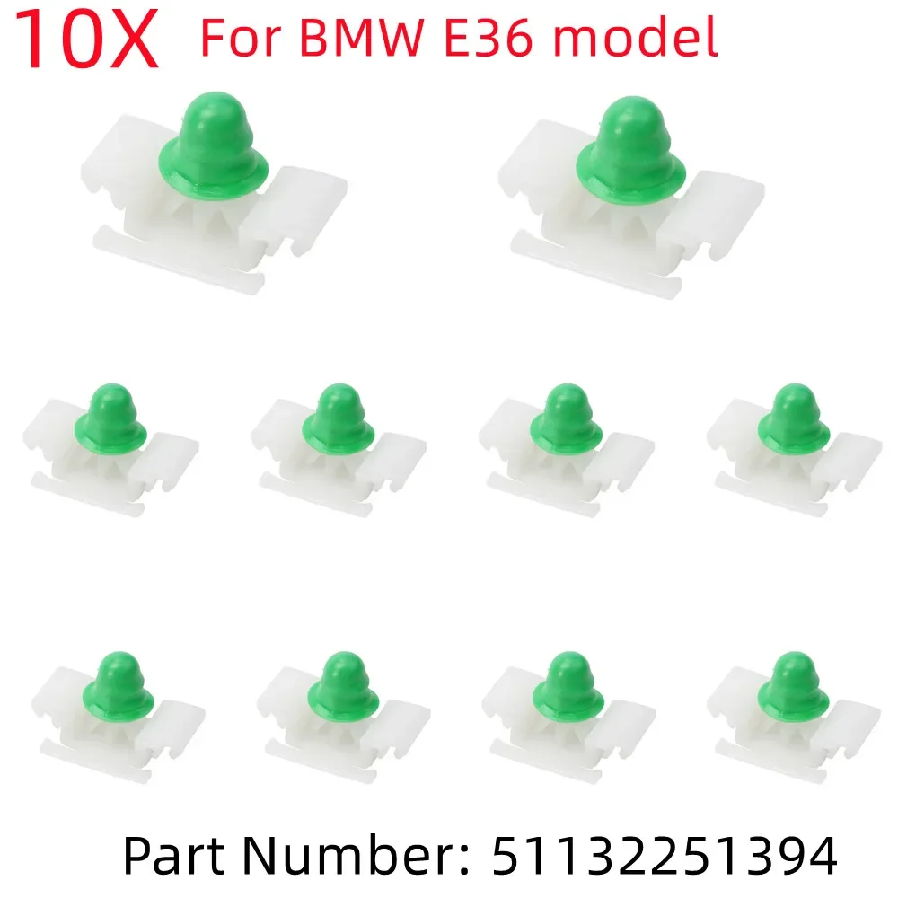 10 Pcs Clips 51132251394 Bumpstrip Door Exterior FOR BMW E36 Fastener Plastic Side Moulding High Quality Hot Sale