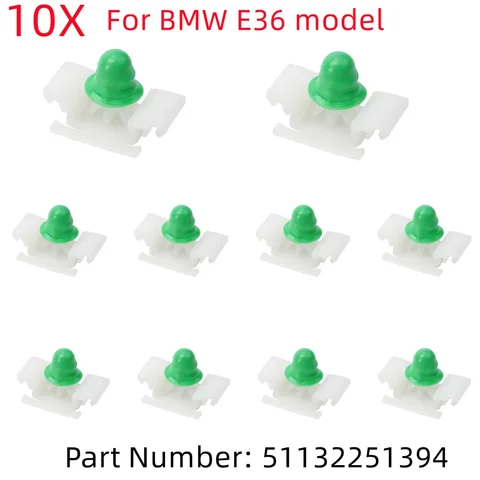 10 шт. зажимы 51132251394 Отбойная дверь, внешняя часть для BMW E36, пластиковый боковой молдинг, распродажа