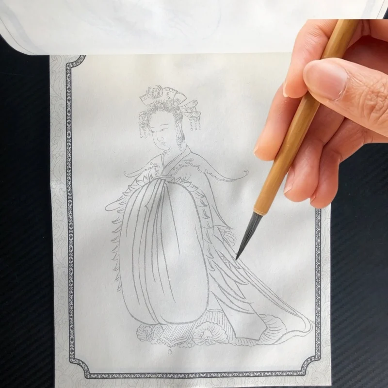 كتاب تلوين للبالغين والمراهقين يتميز بتصميمات سهلة وبسيطة لرسم الرسم الصيني للاسترخاء