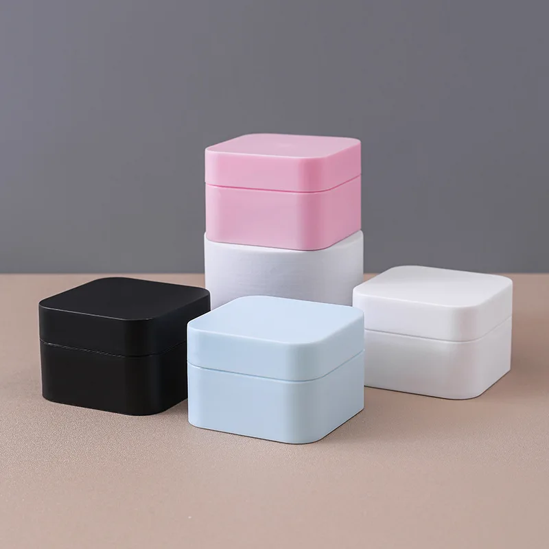 10g20g30g50g Empty Plastic Nail Art Cosmetic Square Containers Jar Small Sample Cream Pot Nail Gel Powder Box Makeup Lotion Tool