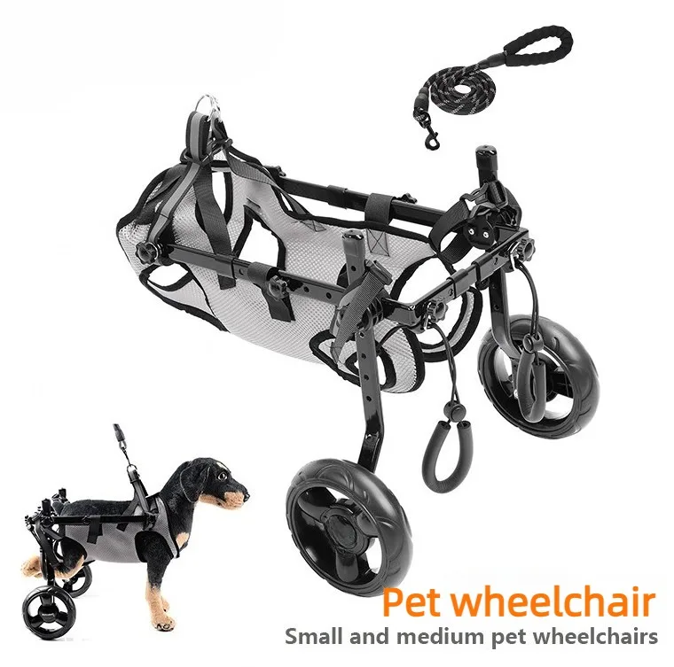 Pet Wheelchair Breathable Paralyzed Dog Wheelchairs Disabled Pets Assisted Walking Cart Lightweight Puppy Rear Leg Support Cart