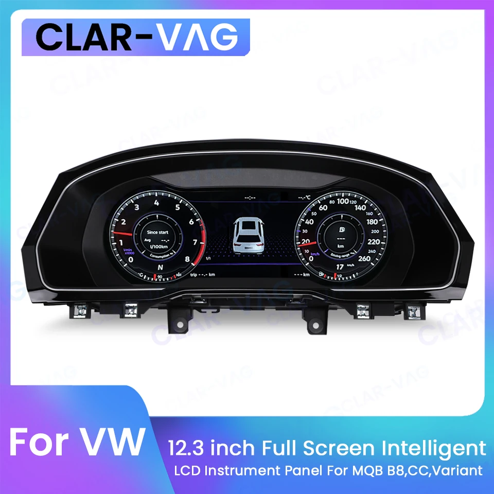 12.3 Inch MQB Car LCD Dashboard Panel Virtual Instrument Cluster CockPit Speedometer Screen For Volkswagen Magotan B8 CC Weilan