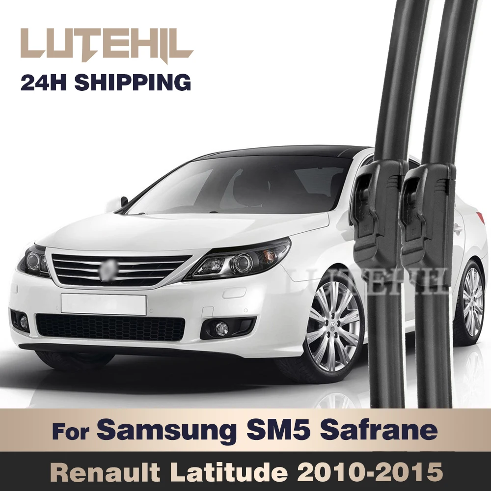 Escobillas de limpiaparabrisas delanteras para Renault, Latitude, Samsung SM5, Safrane, 2010-2015, 2011, parabrisas, ventana delantera, 24 "+ 16"