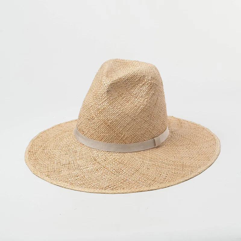 

X454 Leisure Breathable Straw Hat with Big Brim for Outdoor Travel Cap Sun Protection Panama Hat Sunshade Beach Straw Hats