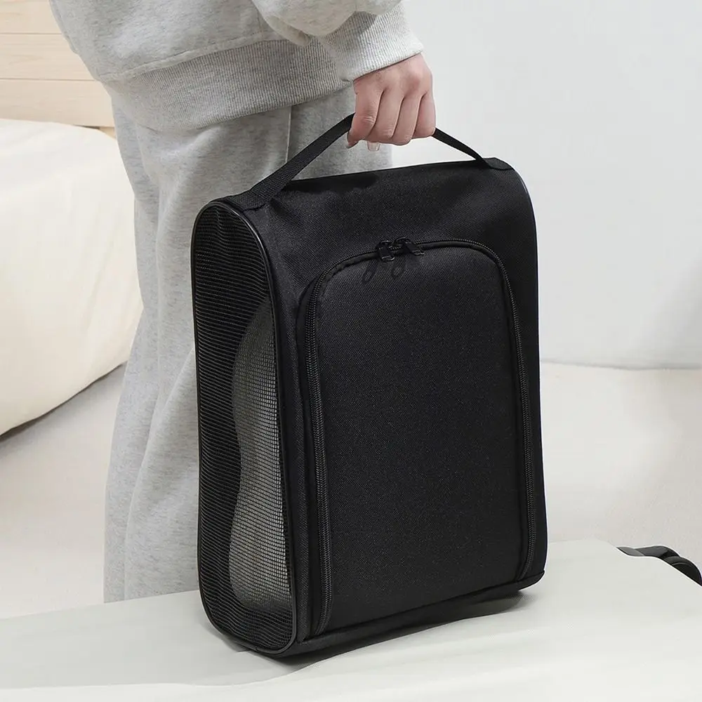 

2 Zipper Football Shoe Storage Bag Oxford Cloth Hand-Held Shoe Carrier Bags Dustproof Large Capacity Shoes Organizer Basketball