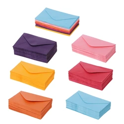 Pack of 50 Colorful Vintage Envelopes Mixed Colors 2.4'' 4'' for Wedding Party