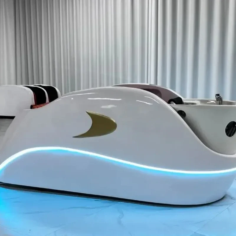 Máquina de cabelo econômica cabeça spa massagem massagem inteligente circulação de água spa cama pedicure cadeira cadeiras de barbear profissional sillas