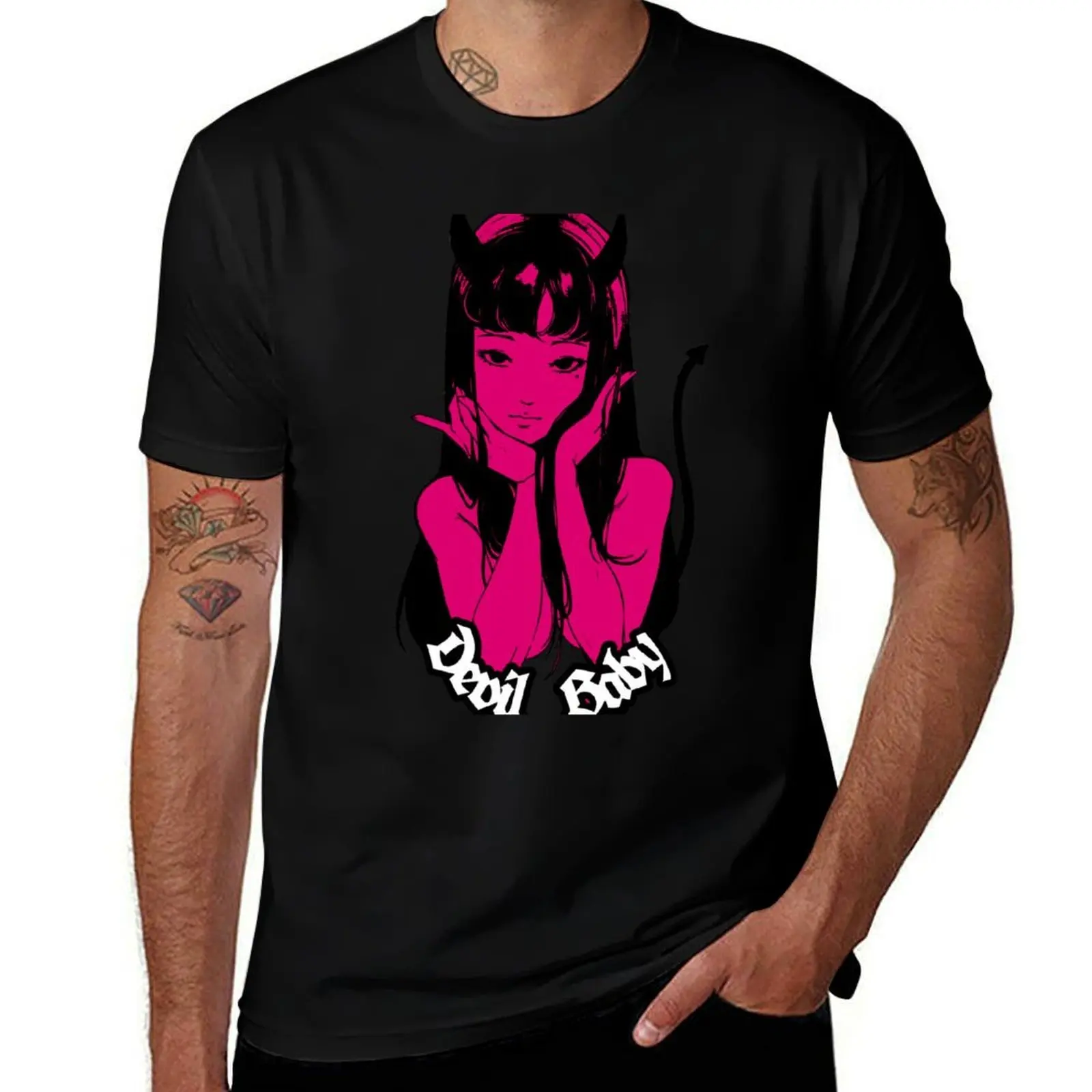 Devil Baby T-Shirt Casual Fashion Short Sleeve Cotton T-Shirt