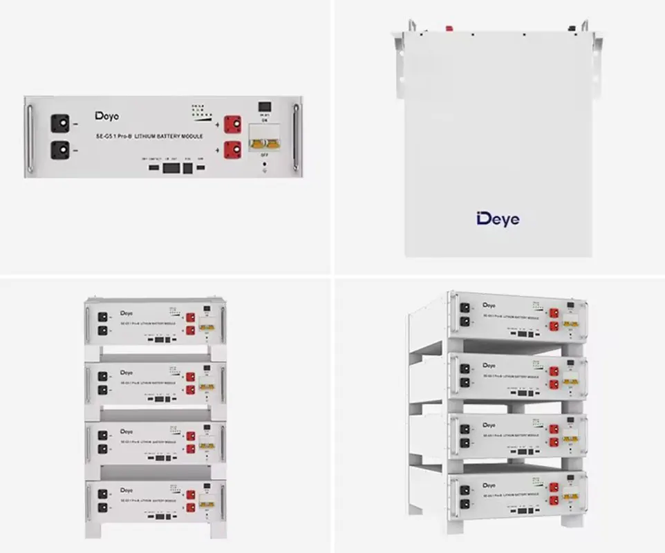 Deye Battery SE-G5.1 Pro-B 51.2V 100AH 5KWH LiFePO4 بطاريات ليثيوم 5kw 6000 دورات DOD للاستخدام المنزلي نظام الطاقة الشمسية
