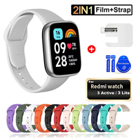 Silicone Strap For Xiaomi Mi Watch 3 Lite Watch Band For Redmi Mi Watch 3 Active Bracelet Protective Film For Redmi Watch 3 lite