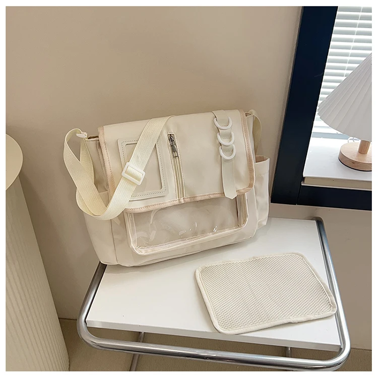 Y2K Japanische Harajuku Schultaschen für Mädchen Neue transparente Itabag Umhängetasche DIY Abzeichen Display Platte Ita Tasche – Detail 5
