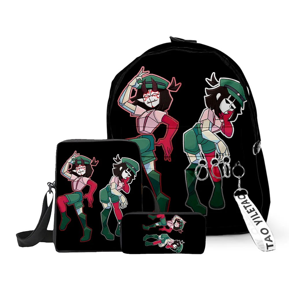 

Хип-хоп ENA Dream BBQ 3D принт 3 шт./компл. школьные сумки брелки милый маленький рюкзак наклонная сумка через плечо пенал