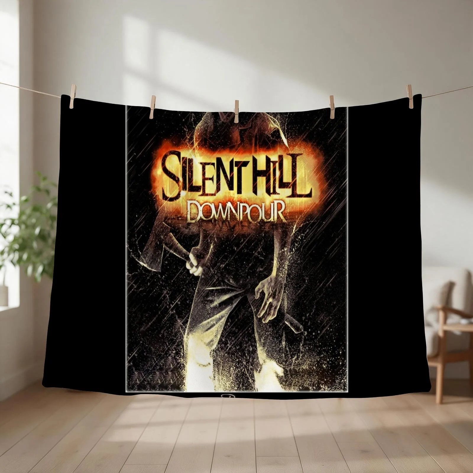 Silent Hill DownPour - Box Art Cover (Original) - Brazz Throw Blanket couch cozy soft plush fuzzy picnic outdoor blanket