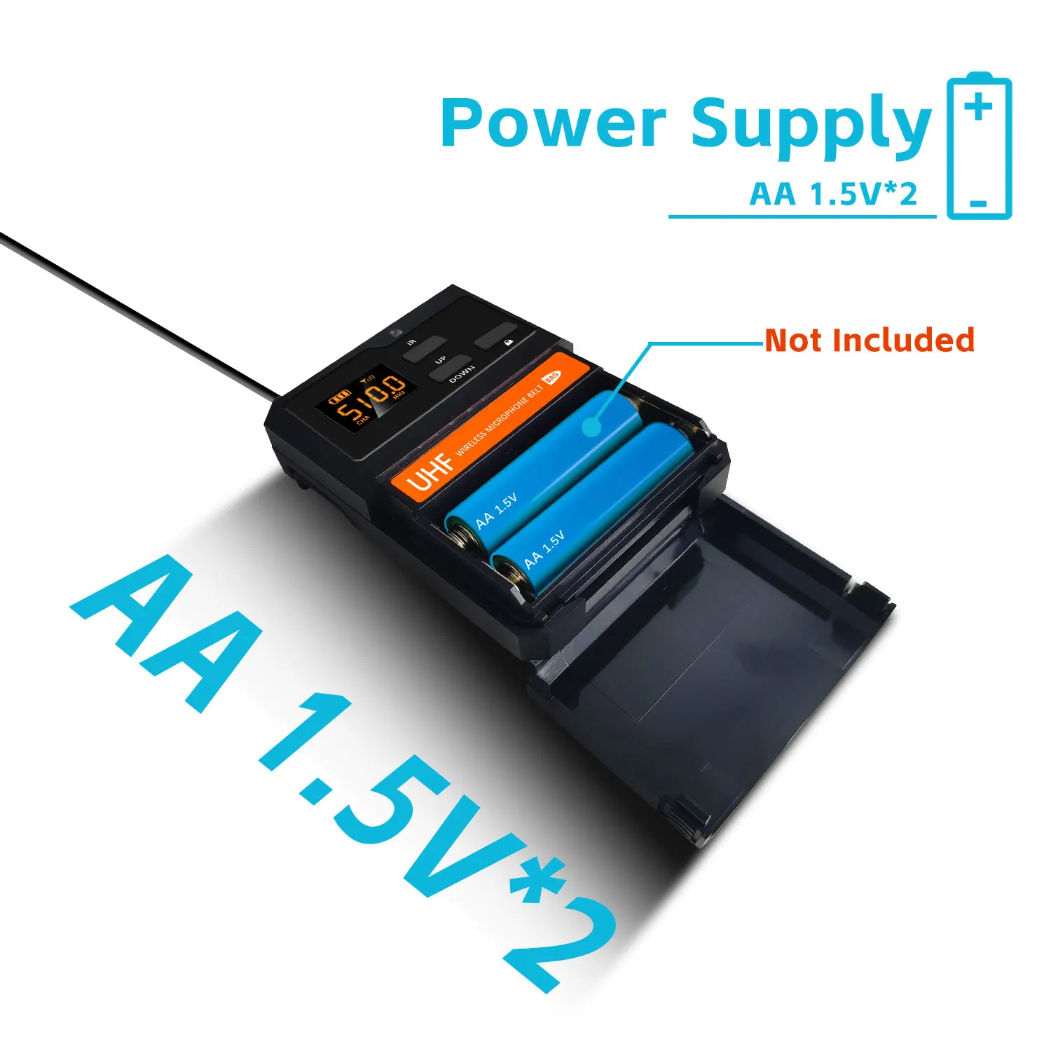 フリーボボス-ワイヤレスマイク、ラベラー、多周波数、コードレスボディパック、送信機、ir、uhf、FB-U38、FB-U200
