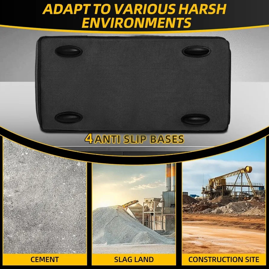 Borsa porta attrezzi portatile con tracolla regolabile da uomo: organizer per riporre attrezzi resistente con ampia apertura a bocca, ideale per M