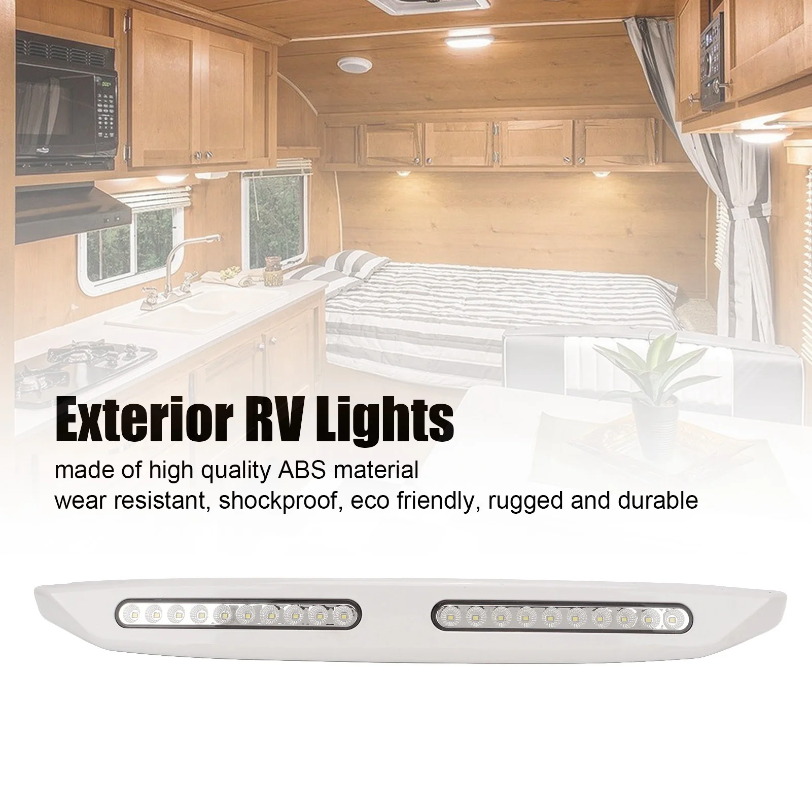 RV-lichtbalk 20 LED's veranda-luifelverlichting 12V waterdichte buitenverlichting voor jachten, campers