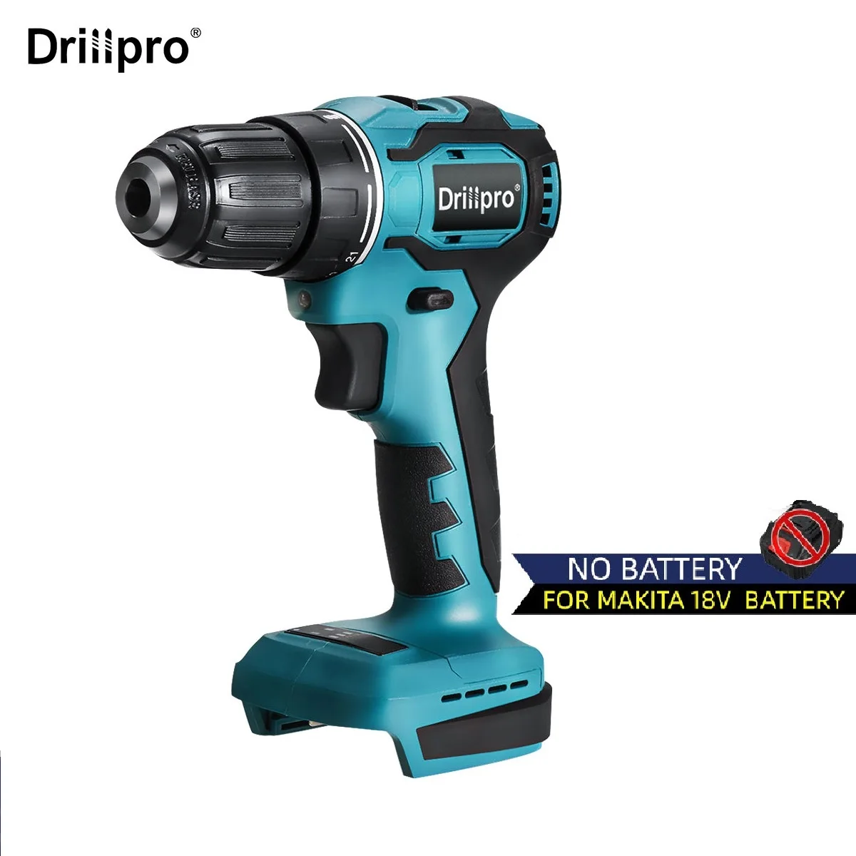 

Drillpro 18V Electric Cordless Screwdriver Rechargeable Brushless Power Driver DIY Power Tools Compatible Makita Battery