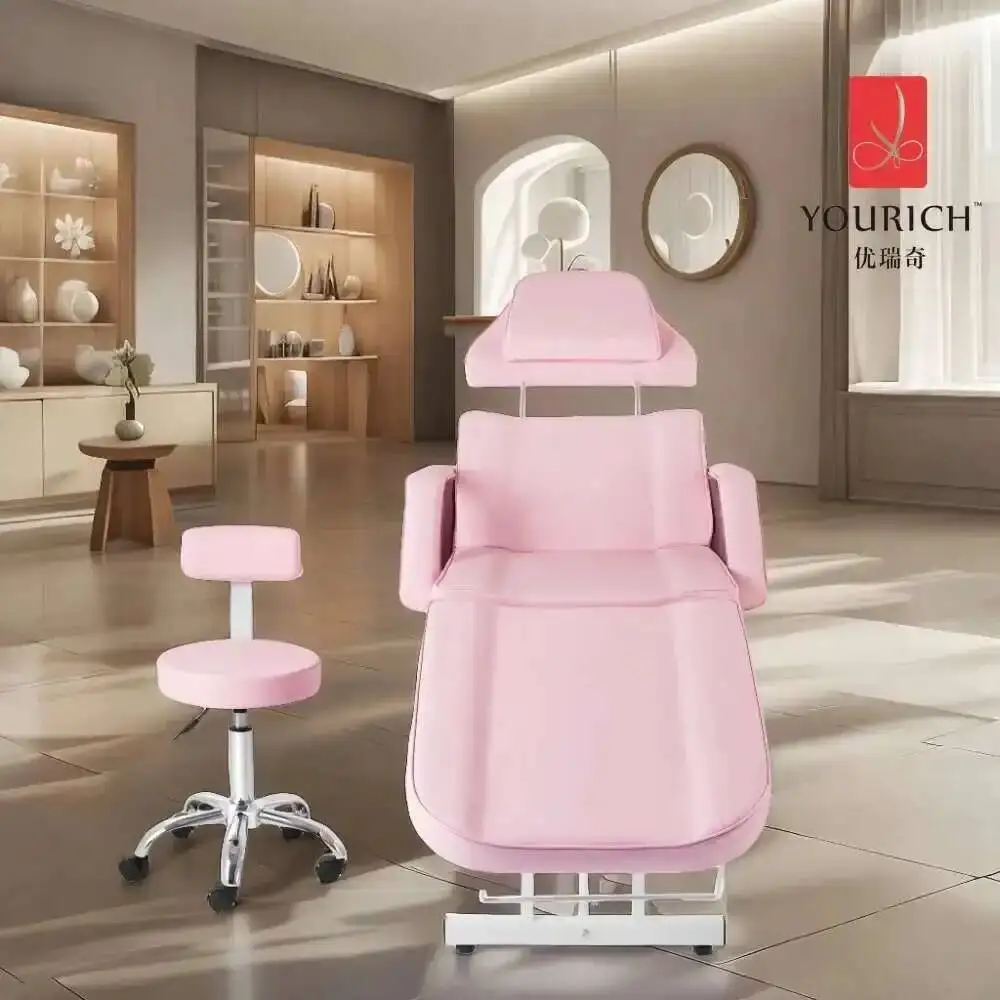 Electric Massage Chair Pink Relaxing Chair Equipment Fancy Eyelash Salon Furniture Hospital Tools Table De Massage Pliantes