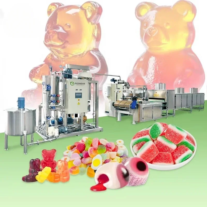 Soft Candy Fruit Jelly Depositing Fully Automated Small Scale Lollipops Hard Make Processing Production Line