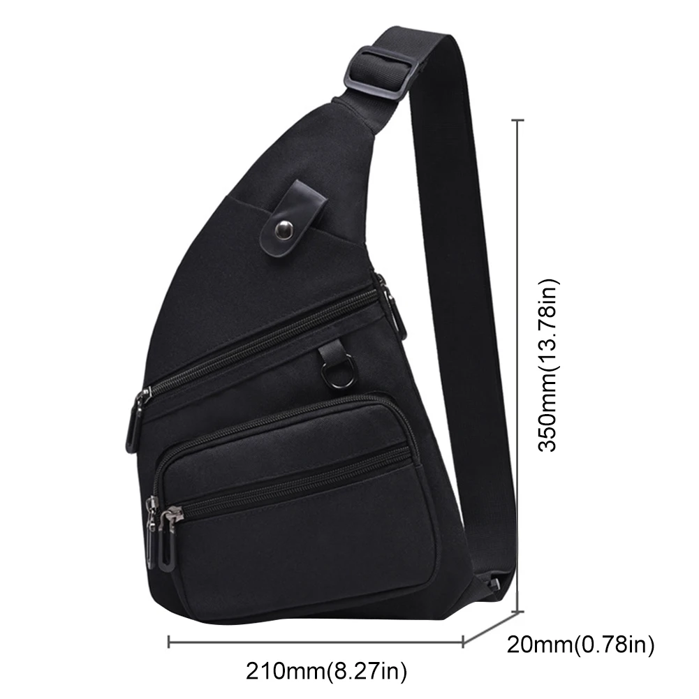 Anti Theft Travel Bag Men's Chest Bag Outdoor Large Capacity Casual Crossbody Bag Nylon Waterproof Handbag For Wander Hiking