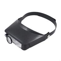 A6HD Portable Head Mount Magnifier 1.5X/3X/9.5X/11X Head-mounted Glass Handsfree Glasses for Close Work