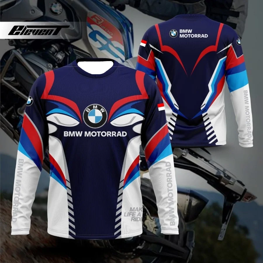 

Мотоциклы BMW Racing, автомобили, спортивные футболки с длинными рукавами и круглым вырезом, дышащая и быстросохнущая одежда для мужчин и женщин