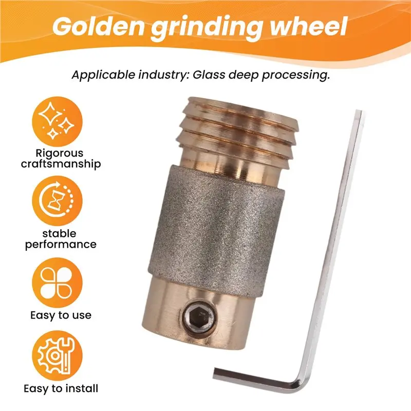 A23Q-5/8 Inch Grinding Head Helix Copper Bit Grinding And Polishing Glass Ceramics Helix Copper Bit MCBL