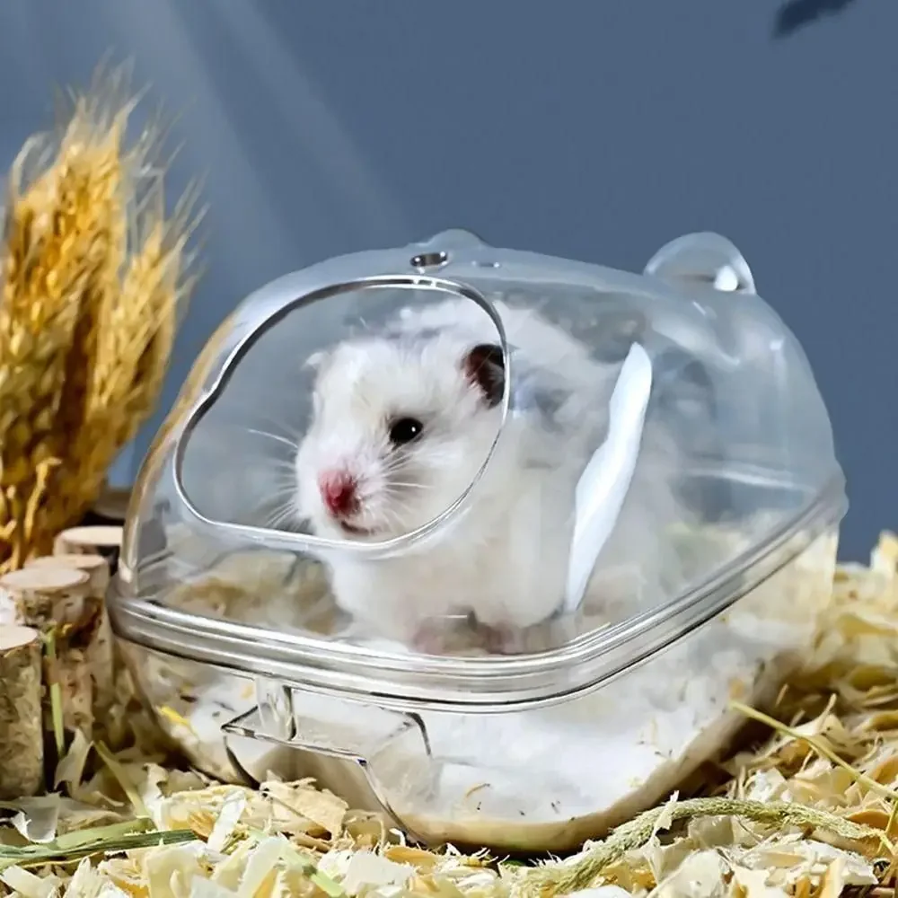 

Transparent Hamster Toilet Cage Room Guinea Pig Cage Hamster Sand Bath Acrylic Plastic Mouse Box Hamster