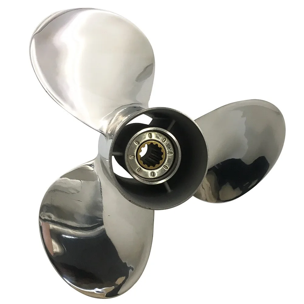 

High Polished Stainless Steel Propeller 316/304 Stain Marine Boat Outboard Propeller 3 Blade for YAA Engine P40-P60