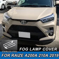 Car Accessories for Toyota Raize A200A/210A 2019 SUS304 Stainless Steel Car Exterior Trim 2PCS Car Fog Lamp Cover Protector Trim