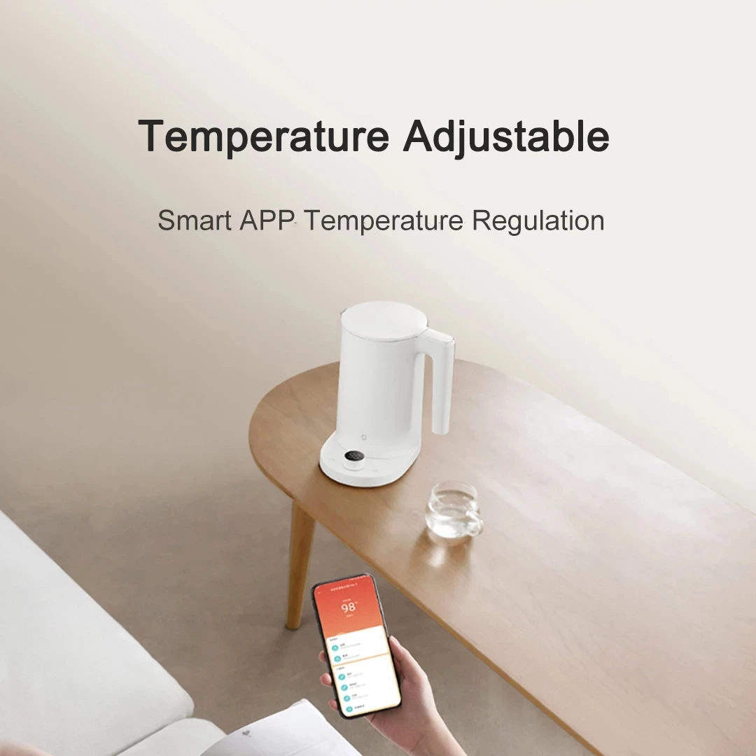 Xiaomi Mijia termostatyczny czajnik elektryczny 2 Pro inteligentny ekran LED wyświetlacz bezstopniowa regulacja temperatury 1800W wysoki Pow