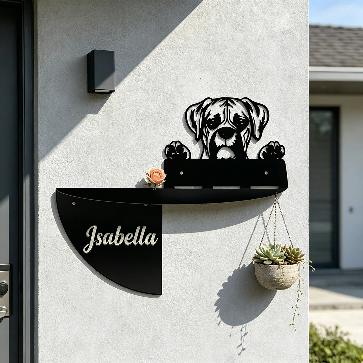 Custom Text pet dog Metal Wall Shelf Space Saving Easy Mount,Birthday Gift,All Season Anniversary Gift Cheap home decor