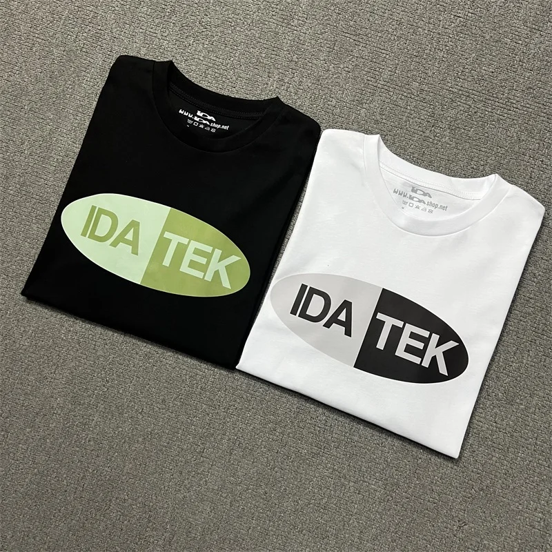 

Logo Print Ida.sply Casual T Shirt Men Women 1:1 High Quality White Pure Cotton IDA Oversized T Shirt Top Tees
