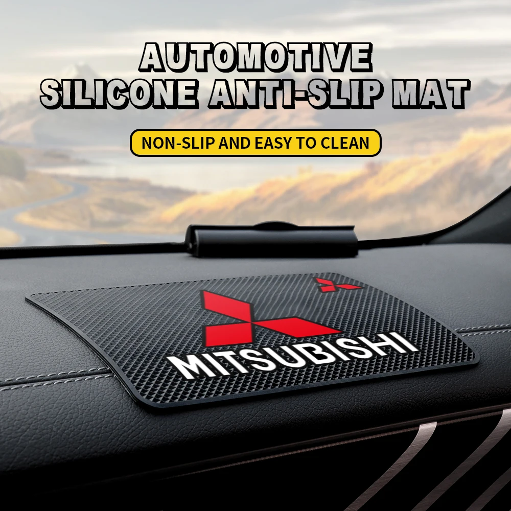 Almohadilla de silicona antideslizante estilo coche, almohadilla adhesiva para salpicadero, soporte para teléfono móvil para Mitsubishi Ralliart