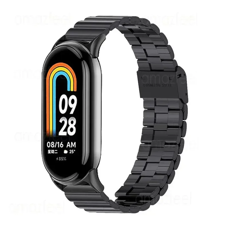 Metalen Polsband voor Xiaomi Mi Band 9 Smart Horlogeband Roestvrij Stalen Horlogeband voor xiaomi smart band 8 Armbanden Correas reloj