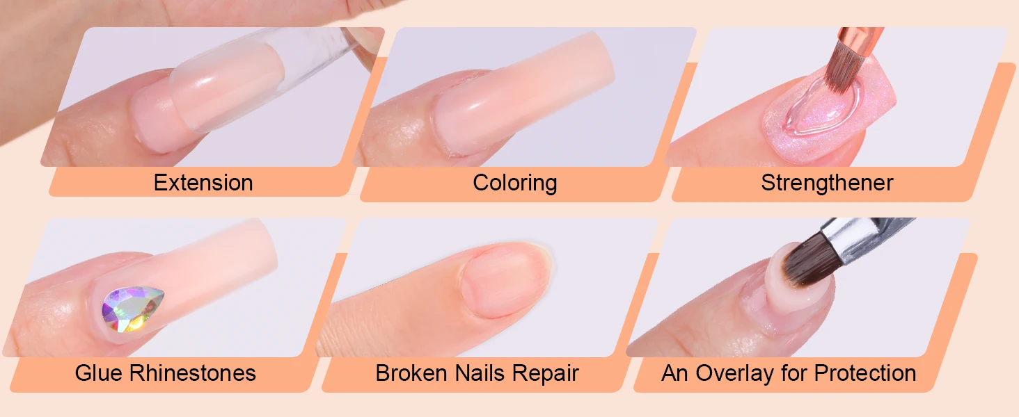 Makartt Poly Nagelverlängerungsgel 50ml Acrylgel HEMA-frei Professionelles Nagel-Aufbaugel für DIY-Salon-Maniküre-Kunstbedarf – Detail 3