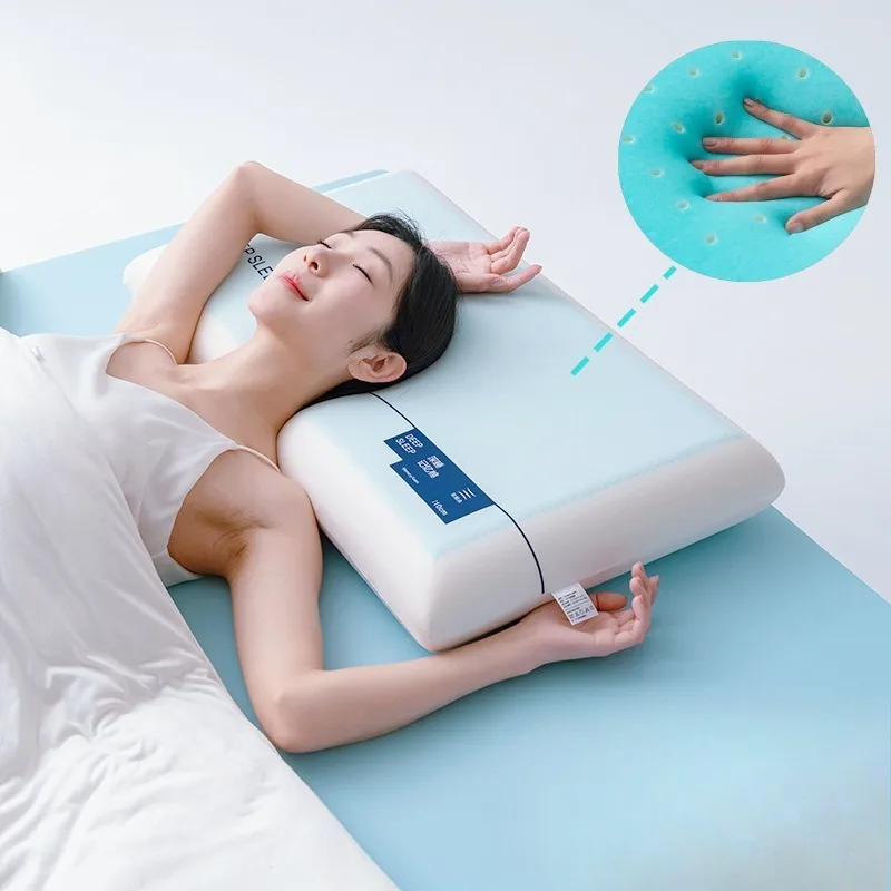 

1pcs Gel Memory Foam Pillow with Slow Rebound & Cooling Effect Orthopedic Neck Support Pillow for Sleeping Ergonomic Design