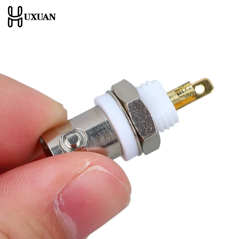 2pcs 50 Ohm BNC-KY Insulated White Glue BNC Socket Q9 Female Head Welding Panel Bnc Female Head Connector