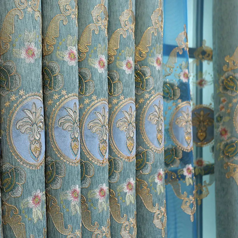 

Шторы с вышивкой в скандинавском стиле, тканевые оконные ширмы, виллы, гостиные, спальни, кабинет, бархатная вышивка