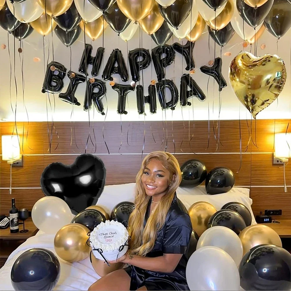 42Pcs Black Birthda…