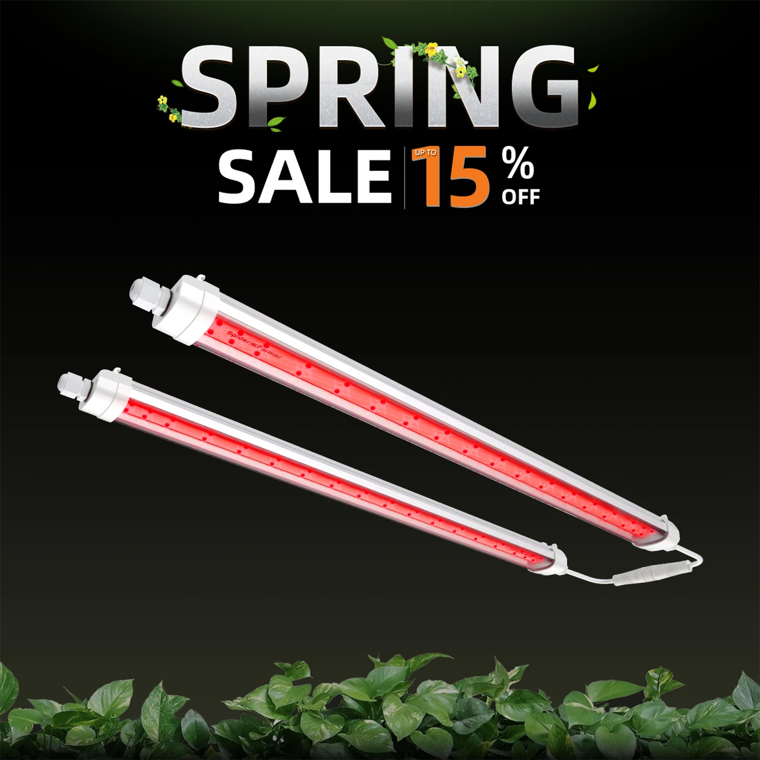 

Spider Farmer 40W GlowR40 Deep Red Spectrum 660nm Supplemental LED Grow Light Bars Hydroponics Indoor Plants