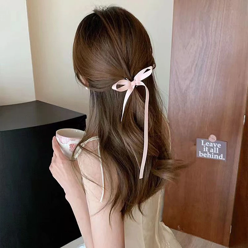Cute Ribbon Bow Headband para meninas, acessórios de cabelo, Party Headwear, Hairpins, Side Clips, Novo, 2pcs, 2024
