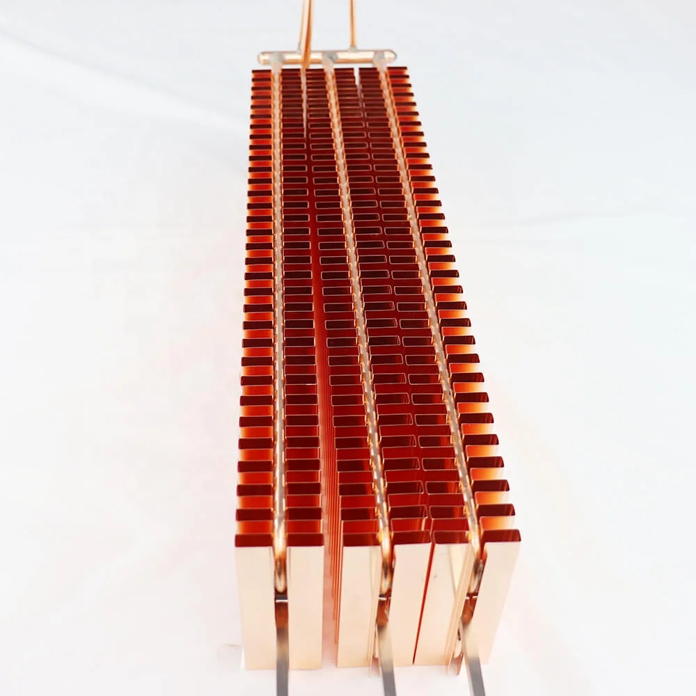 Customized Copper Welding Fin Radiator With Cooling Copper Pipe