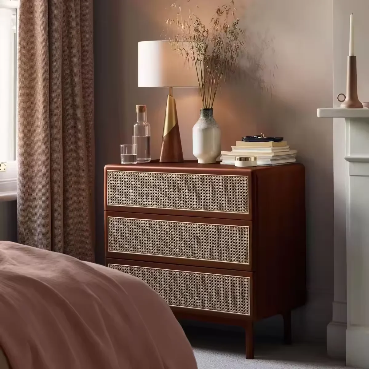 Good Design Sideboard Nordic Style Modern Designs Storage Rattan Solid Wood Living Room Kitchen Cabinet