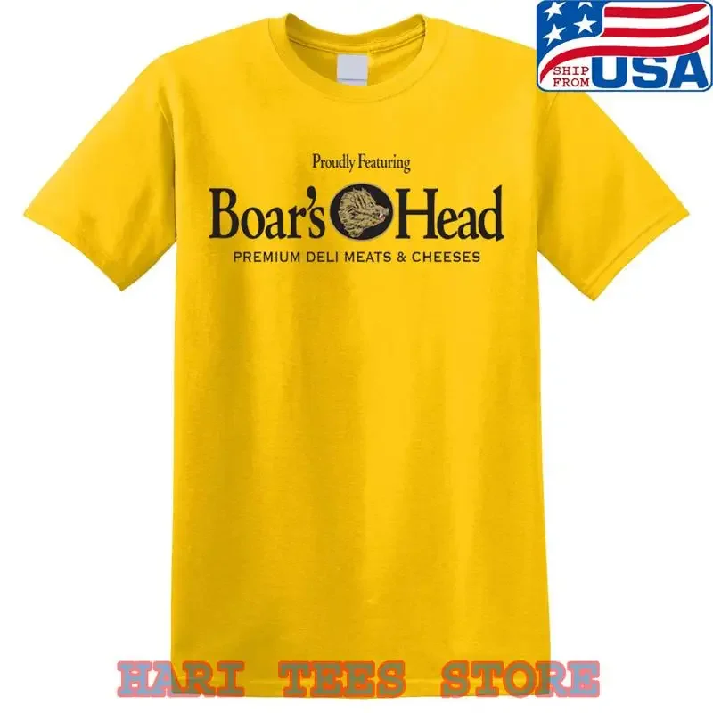 Boar's Head Deli Meats Men's Daisy Yellow T shirt Size S to 5XL