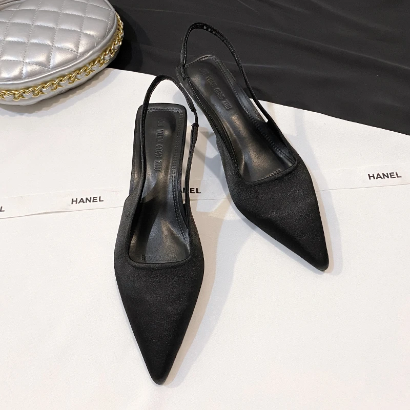 صنادل نسائية صيفية بكعب رفيع لعام 2025 أحذية Singbacks بمقدمة مدببة أحذية نسائية أنيقة متجرد للحفلات Sandalias للسيدات #6